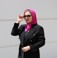 مینی اسکارف خال خالی
